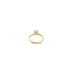 Anel solitario zirconia 4mm